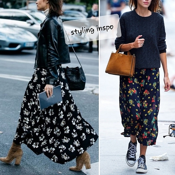 Vintage 90's Floral Midi Slip Skirt Size 8 - Picture 5 of 5